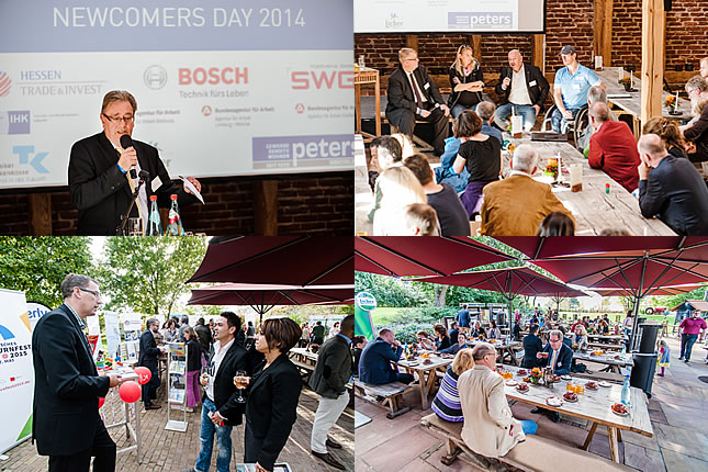 Newcomers Day 2014: RMG-Aufsichtsratsvorsitzende Egon Vaupel begrüßte Mittelhessens Neubürger. Sport-Talk mit Jens Ihle, Nia Künzer, Andreas Joneck und Michael Paye. 