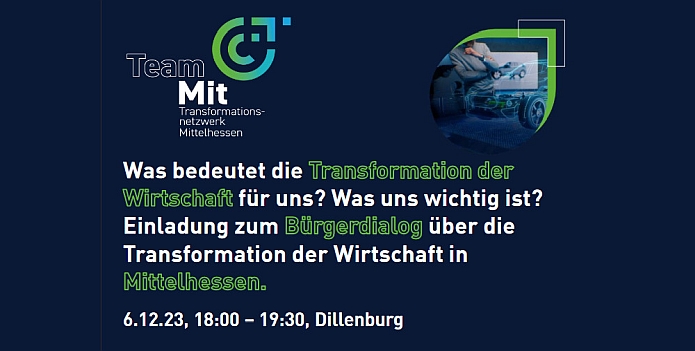 TeamMit-Bürgerdialog zur Transformation: 6.12.2023 in Dillenburg