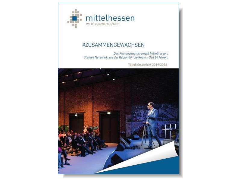 Titelbild des Tätigkeitsberichtes 2019-2022 des Regionalmanagements Mittelhessen
